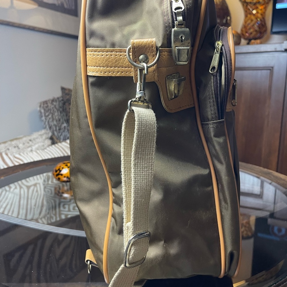 Samsonite Vintage Tan Crossbody Carry On Travel Bag Shoulder Purse​​ - Picture 4 of 9